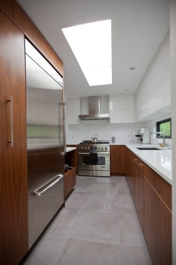 Renovated galley kitchen